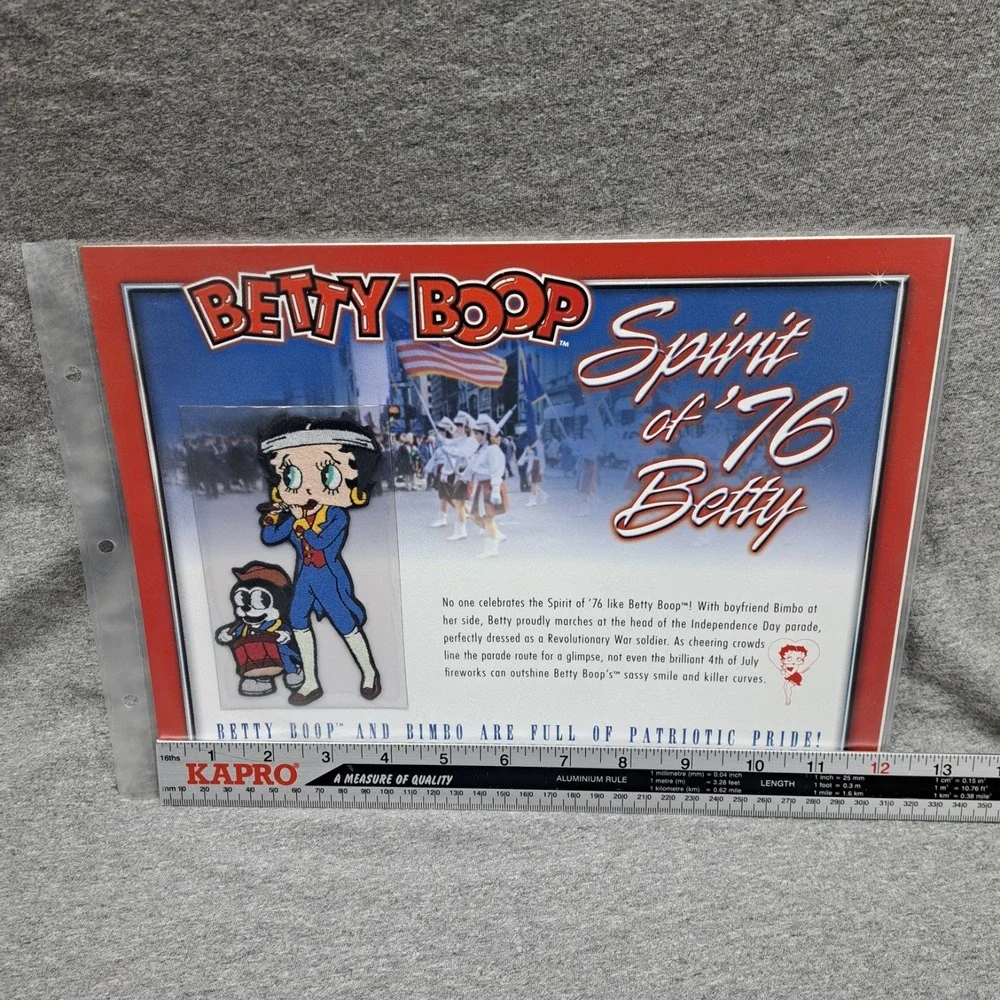 Betty Boop Patch Spirit Of 76 Betty Clothing Patch Collectible Vintage Americana